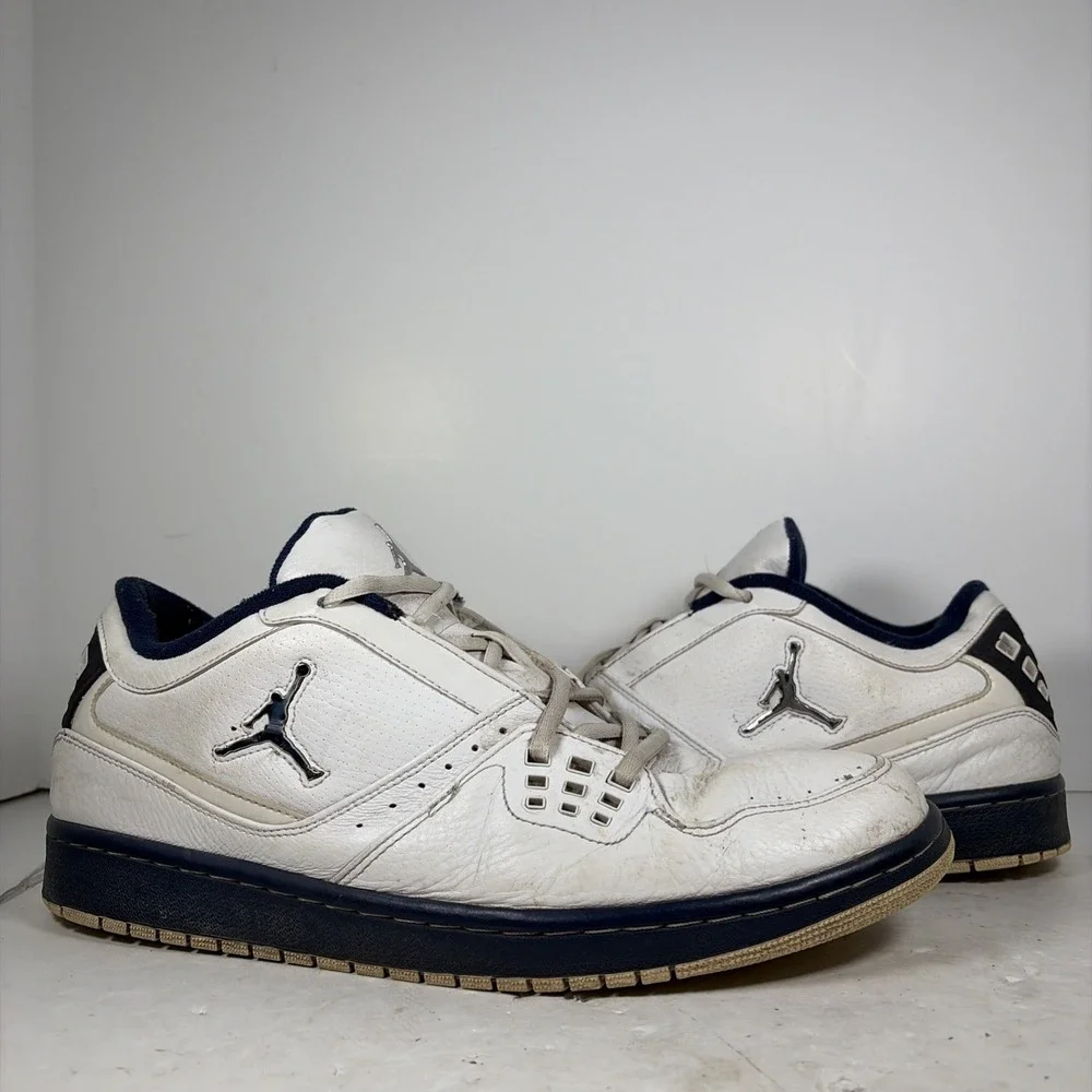 Size 12 Nike Air Jordan 1 Flight Low 2009‎ Midnight Navy 350610-103